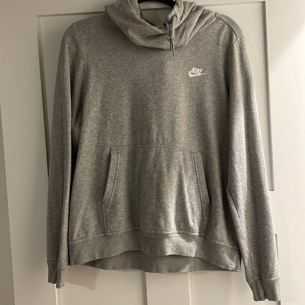 Nike grey cowl neck hoodie